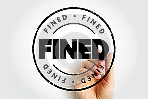 Fined text stamp, concept background