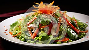 finely background lettuce salad photo