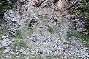 Finely Eroded Shale Rock Scree