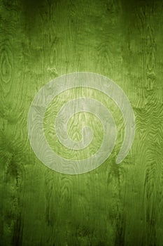 Finely finished green stained smooth wood grain background