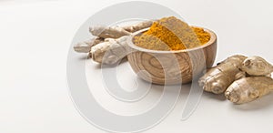 Finely ground dry Turmeric Curcuma longa Linn powder