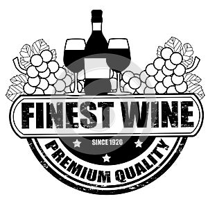 Finest wine stamp