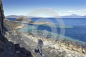 fingals cave staffa island scotland people