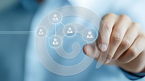 Finger activating a button, humancomputer interaction, user interface, and technology activation