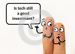 Finger art about investment