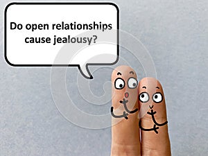 Finger art about marriage and relationship