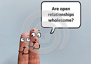 Finger art about marriage and relationship