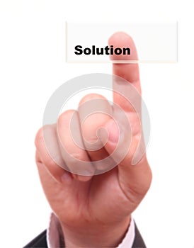 Finger on button SOLUTION