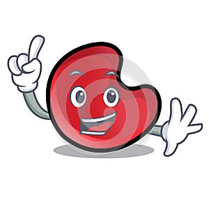 Finger candy moon mascot cartoon