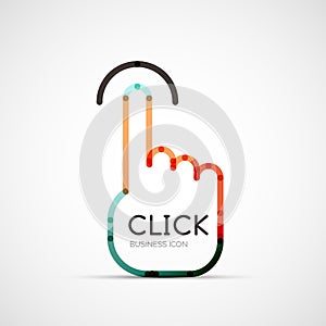 Finger click company logo, business concept