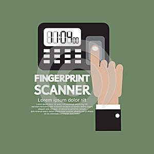 Finger On Fingerprint Scanner Device