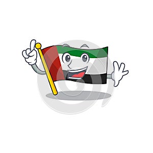 Finger flag united arab emirates in character