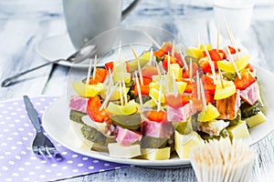 Finger foods toothpicks appetizer