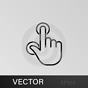 Finger, gesture, hand, tap, thumb outline icons. Can be used for web, logo, mobile app, UI, UX