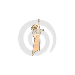 finger gesture pointing upwards vector illustration photo