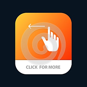 Finger, Gestures, Hand, Left Mobile App Button. Android and IOS Glyph Version