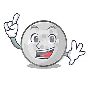 Finger golf ball mascot cartoon