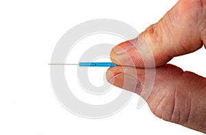 Finger hold Acupuncture Needle