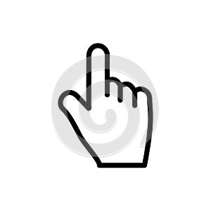 Finger icon, pointer signage trendy