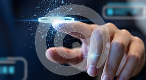 Finger touch technology interface innovation digital future connection network access control