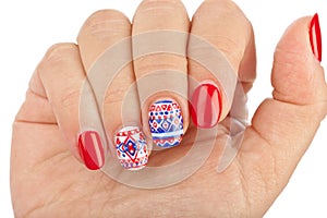 Finger nail with pattern