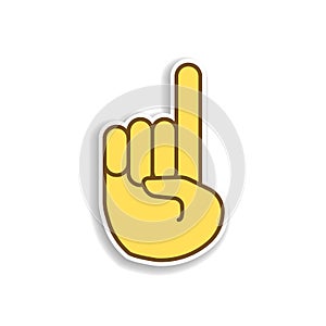 finger point colored emoji sticker icon. Element of emoji for mobile concept and web apps illustration