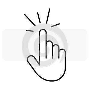 finger pointer. Arrow pointer, mouse cursor. Vector illustration.