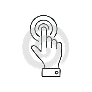 Finger Pointing at Round Button: Interface Control Concept