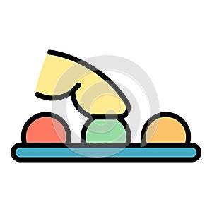 Finger pop it icon vector flat