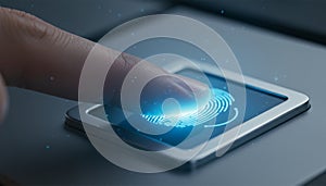 Finger pressing biometric scanner for secure access and identification