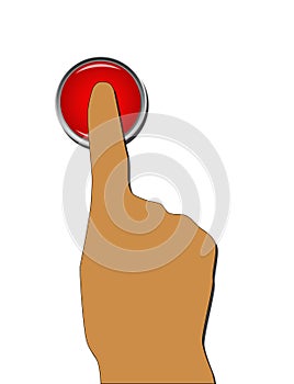 Finger pressing button