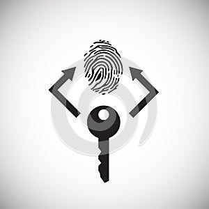 Finger print access on white background for graphic and web design, Modern simple vector sign. Internet concept. Trendy symbol for