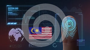 Finger Print Biometric Scanning Identification System. Malaysia Nationality