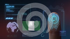 Finger Print Biometric Scanning Identification System. Nigeria Nationality photo