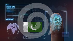 Finger Print Biometric Scanning Identification System. Pakistan Nationality photo