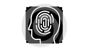 finger print and face id glyph icon animation