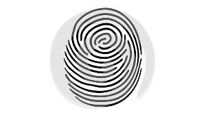 Finger print, fingerprint lock, ecure security logo vector icon, illustration isolated on white background