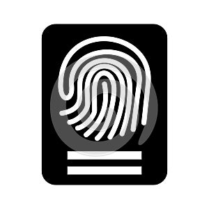 Finger print  icon or logo isolated sign symbol vector illustration