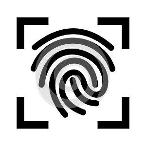 Finger print  icon or logo isolated sign symbol vector illustration