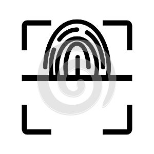 Finger print  icon or logo isolated sign symbol vector illustration