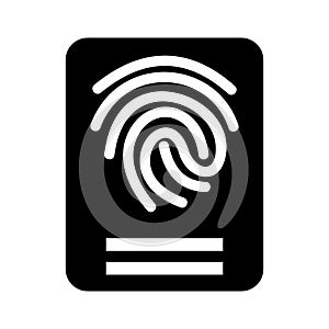 Finger print  icon or logo isolated sign symbol vector illustration