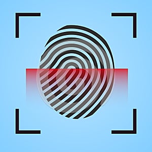 Finger print icon scanning