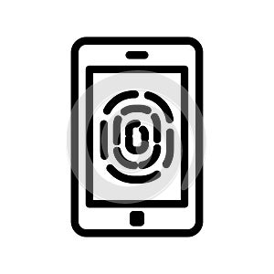 Finger print lock icon