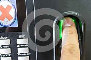 Finger print scan for enter security