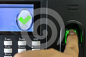 Finger print scan for enter security