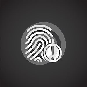 Finger Print security related icon on background for graphic and web design. Creative illustration concept symbol for