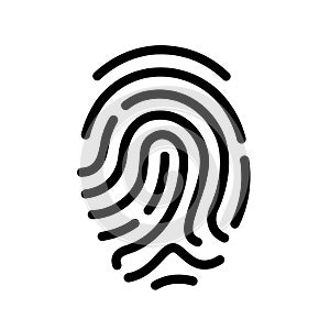 Finger print vector icon photo