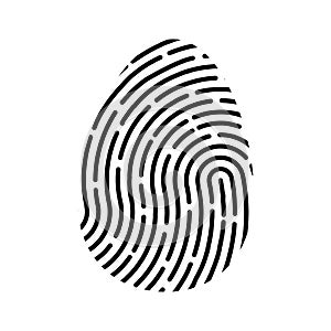 Finger print vector icon illustration isolated
