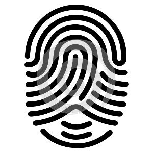 Finger print vector icon illustration isolated on white background