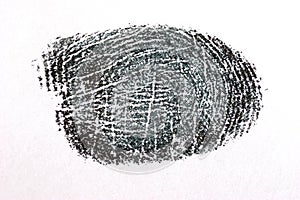 Finger Print on White Paper